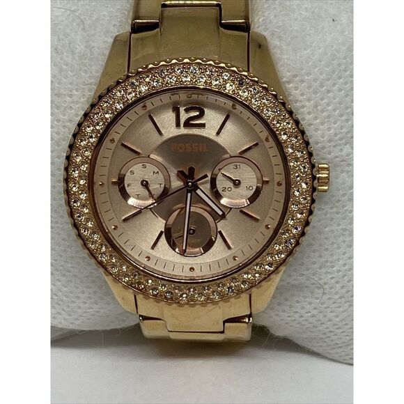 Fossil ES3950 Women's Stainless Steel Analog Rose Gold Dial Quartz Watch XR408 - Picture 2 of 12